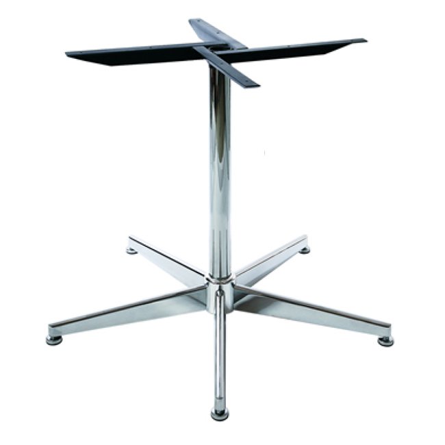Locally made 5-star foot dining table base with a fully welded black steel frame, designed for hospitality use in cafés, bistros, and restaurants. Provides strong, stable support for commercial tabletops.