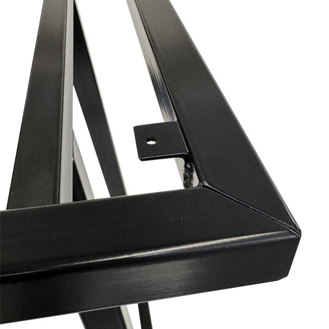 Locally made high bar table frame with a fully welded black steel construction, designed for hospitality venues such as bistros, pubs, and sports bars. Ideal for supporting bar-height dining tables in commercial settings.